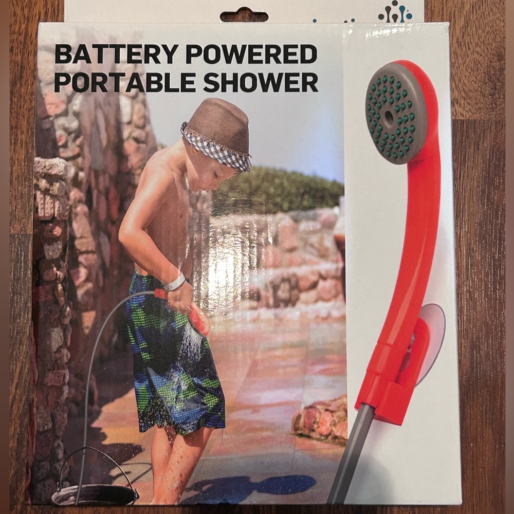 Ivation Compact Handheld Rechargeable Camping Showerhead